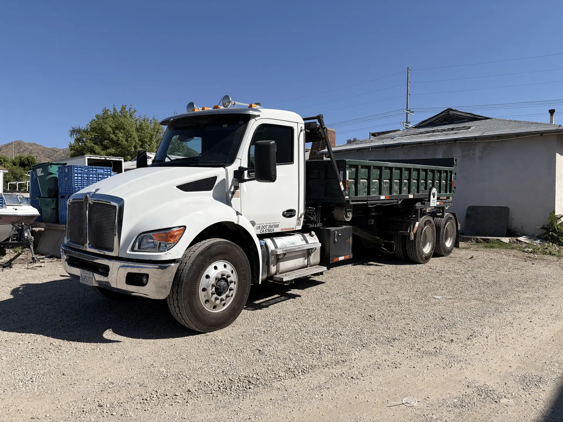 SCV Dumpsters truck serving the Santa Clarita Valley